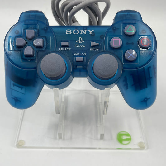 Sony PlayStation 1 PS1 PSOne DualShock Wired Controller Clear Blue  SCPH-110