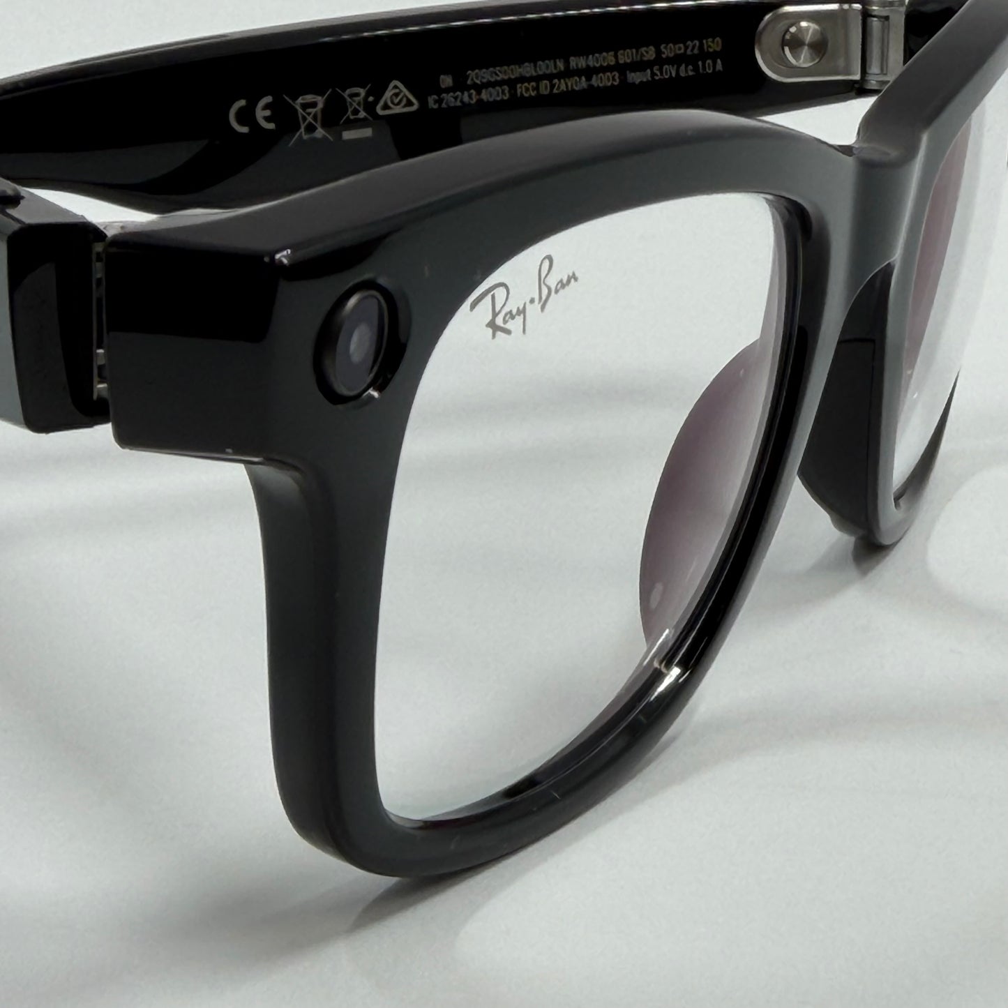 Ray-Ban Meta Wayfarer Gen 1 Shiny Black Standard RW4006 601/SB AI Smart Glasses