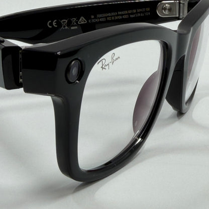 Ray-Ban Meta Wayfarer Gen 1 Shiny Black Standard RW4006 601/SB AI Smart Glasses