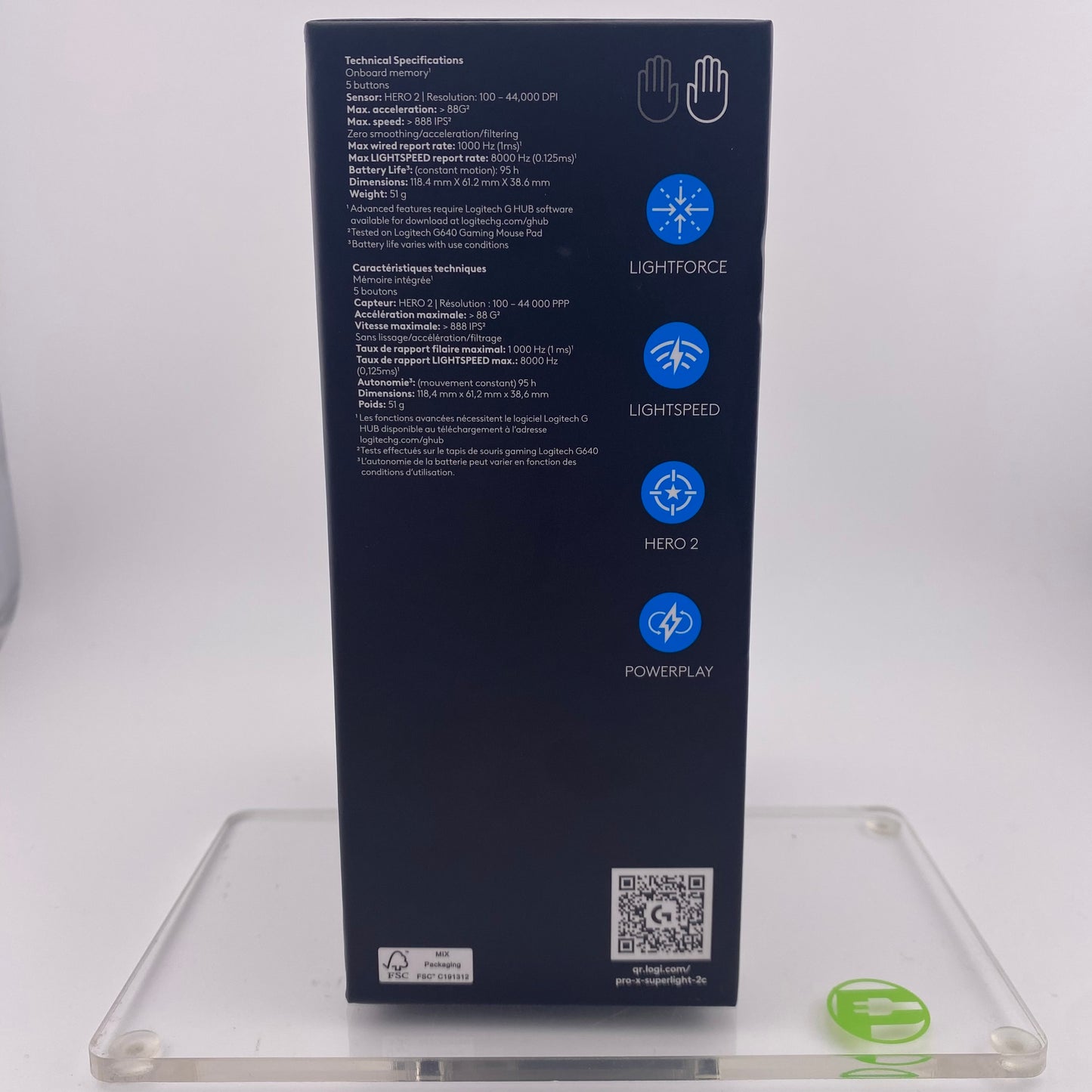 New Logitech Pro X SUPERLIGHT 2c White 910-007528 Wireless Gaming Mouse