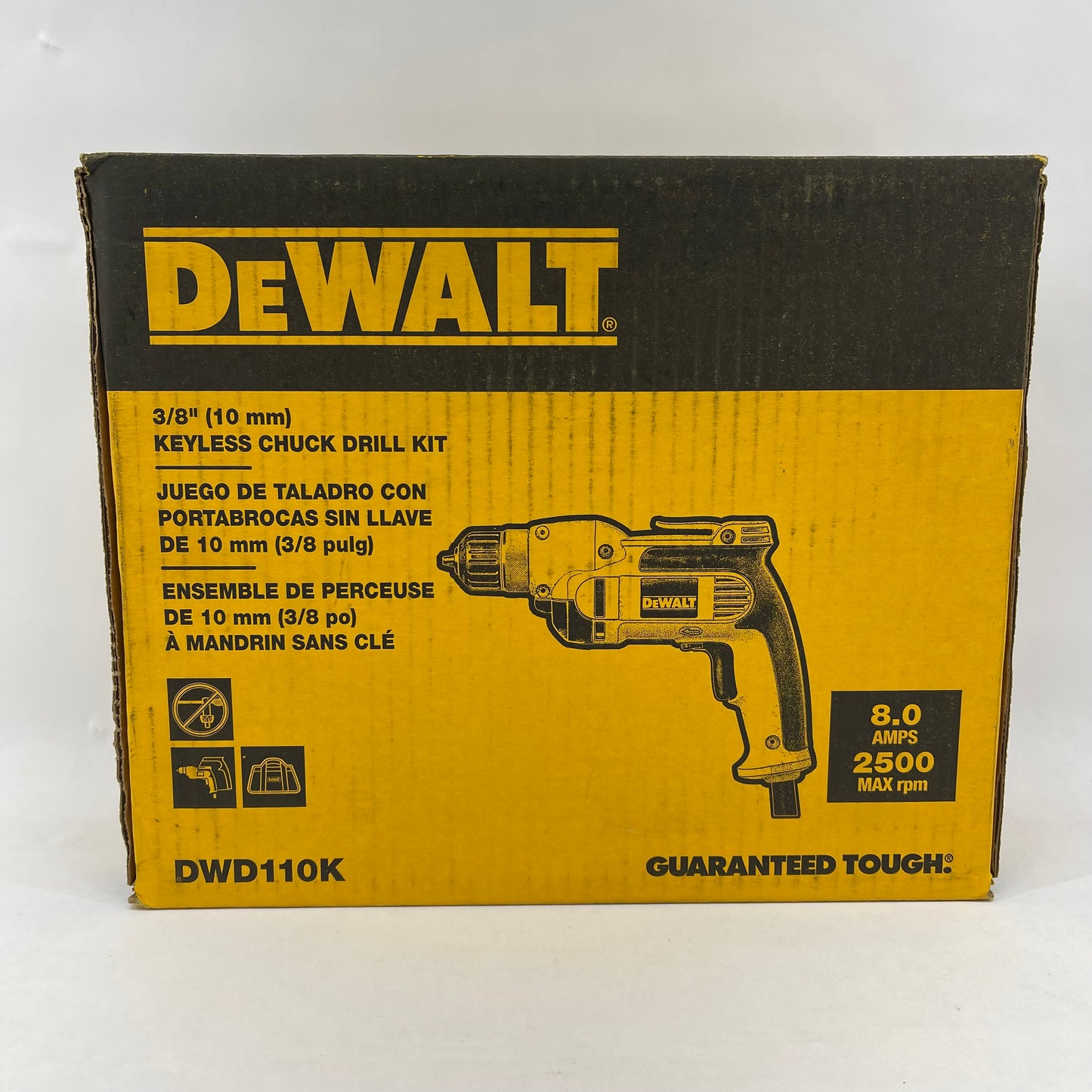 New DeWalt DWD110K 8 AMP Corded 3/8 in. Variable Speed Drill