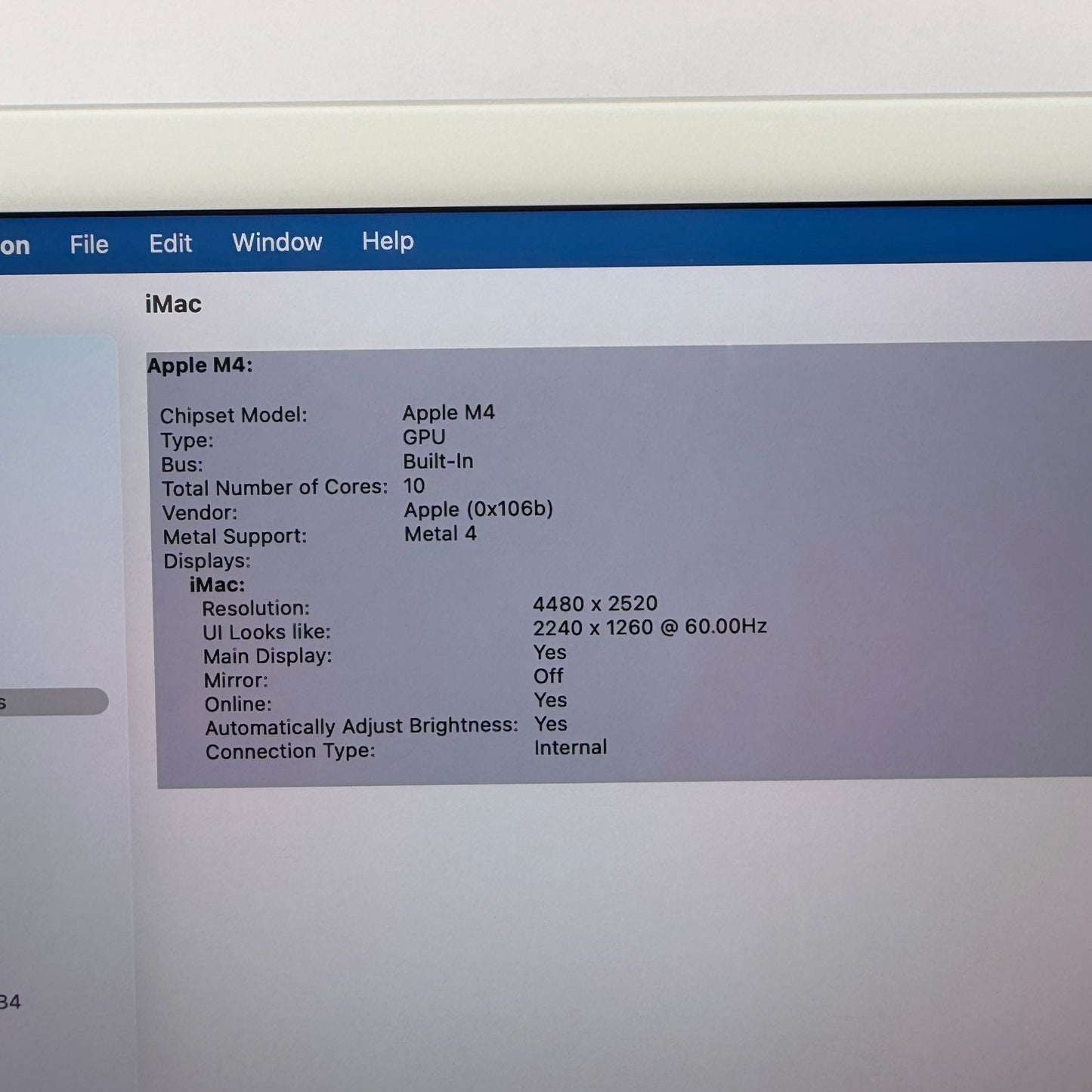 2024 Apple iMac 24" M4 10 Core 4.5GHz 16GB RAM 256GB SSD Purple A3137