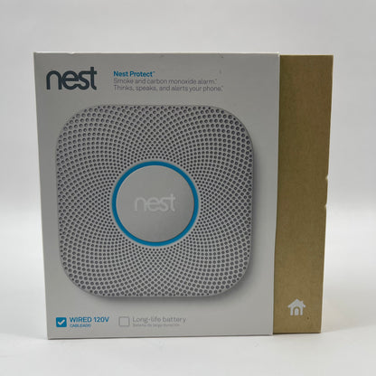 Google Nest Protect 2nd Gen Smart Smoke/Carbon Monoxide Alarm White S3003LWES