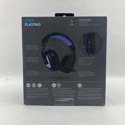 New Logitech G522 Lightspeed Wireless Gaming Headset Black Multi-Platform