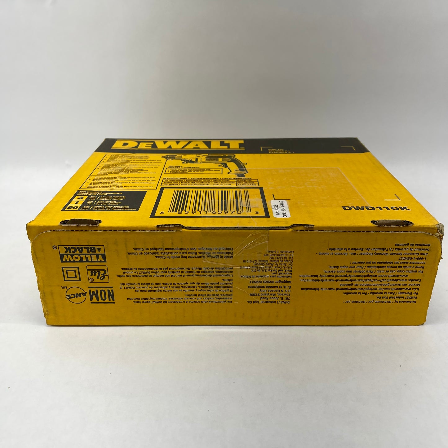 New DeWalt DWD110K 8 AMP Corded 3/8 in. Variable Speed Drill