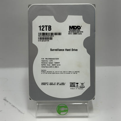 MDD 3.5" Surveillance Drive 12TB SATA III 6Gbps HDD MD12RVGSA2567DVR 7200 RPM