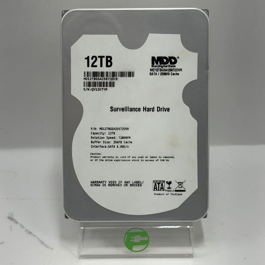 MDD 3.5" Surveillance Drive 12TB SATA III 6Gbps HDD MD12RVGSA2567DVR 7200 RPM