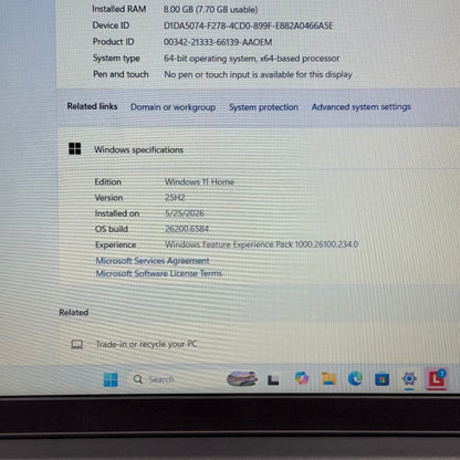 Lenovo V15 G4 IAN 82YW000WUS 15.6" N100 0.8GHz 8GB RAM 128GB SSD
