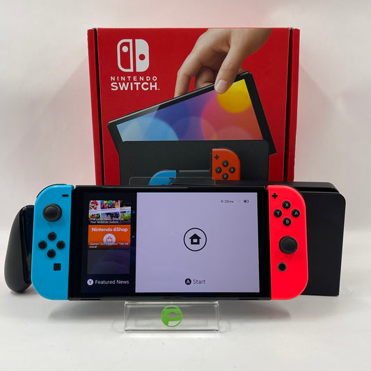 Nintendo Switch OLED Video Game Console HEG-001 Red/Blue