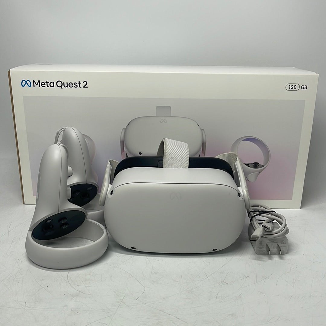Meta Oculus Quest 2 128GB Standalone VR Headset W Silicone Face Mask K ...
