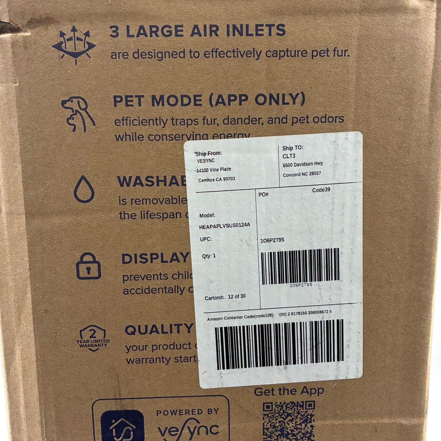 New LEVOIT Vital 200S-P Air Purifier HEAPAPLVSUS0124