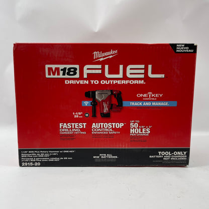 New Milwaukee 2915-20 M18 18V Fuel SDS Plus Rotary Hammer Tool Only