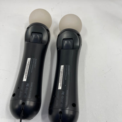 Sony PlayStation 3 PS3 Move Motion Controller Black CECH-ZCM1U Lot Of 2