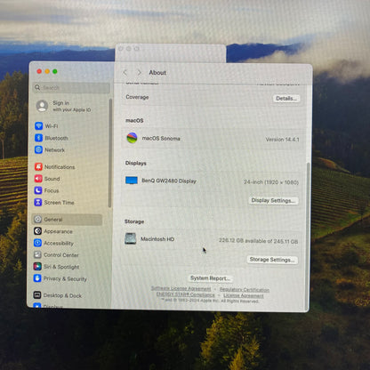 2020 Apple Mac Mini M1 3.2GHz 8GB RAM 256GB SSD Silver A2348