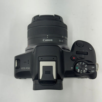 Canon EOS R50 24.2MP Mirrorless Camera With RF-S 18-45mm f/4.5-6.3 IS STM Lens