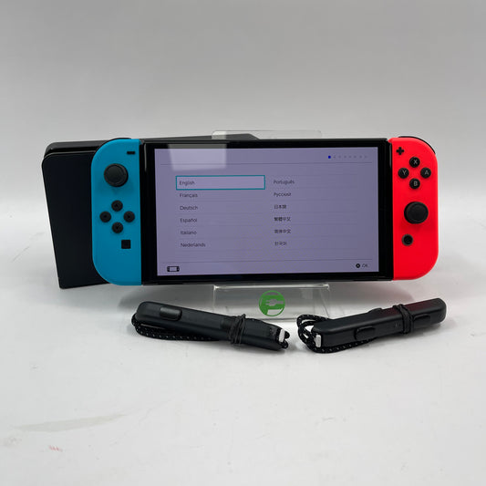 Nintendo Switch OLED Video Game Console HEG-001 Neon Red/Neon Blue