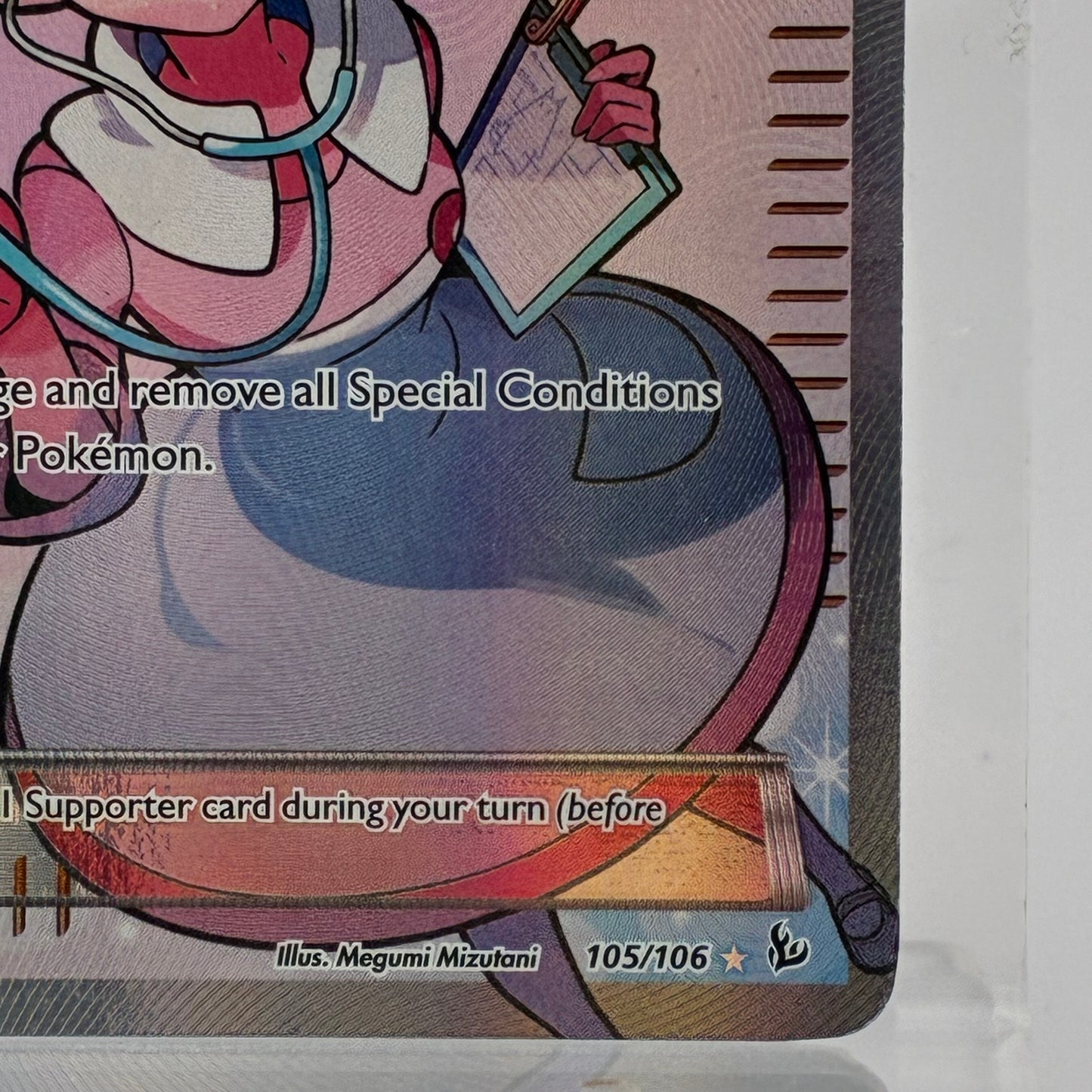 Pokémon TCG Flashfire Pokemon Center Lady 105/106 Holo English LP