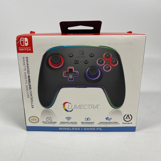 New PowerA Enhanced Wireless Controller Black 1522807-01 For Nintendo Switch
