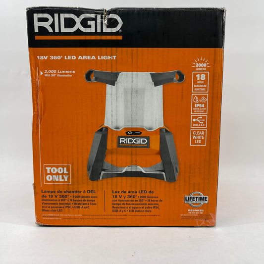 New Ridgid R86903B 18V Cordless 360 LED Area Light