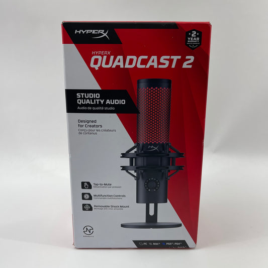New HyperX QuadCast 2 20 Hz - 20 kHz USB Condenser Microphone 872V1A6