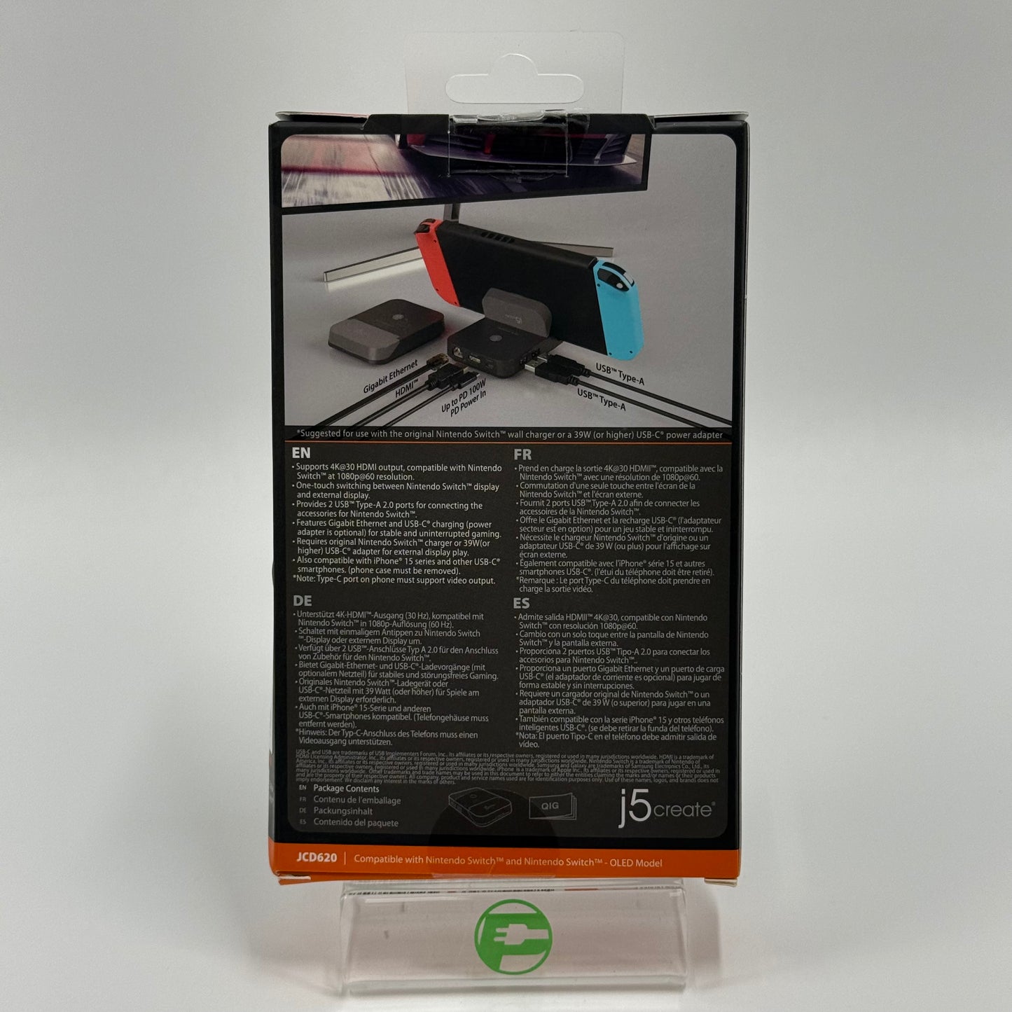 New J5Create JCD620 Mini Docking Station Compatible With Nintendo Switch OLED