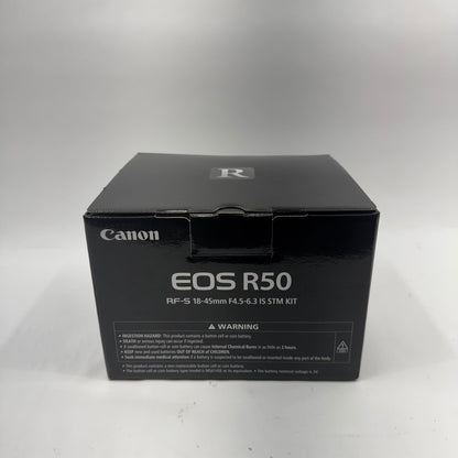 Canon EOS R50 24.2MP Mirrorless Camera With RF-S 18-45mm f/4.5-6.3 IS STM Lens