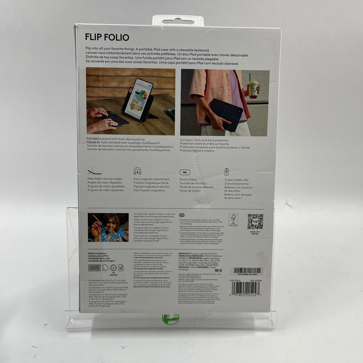 New Logitech Flip Folio iPad Pro/iPad Air 11" Detachable Keyboard Case