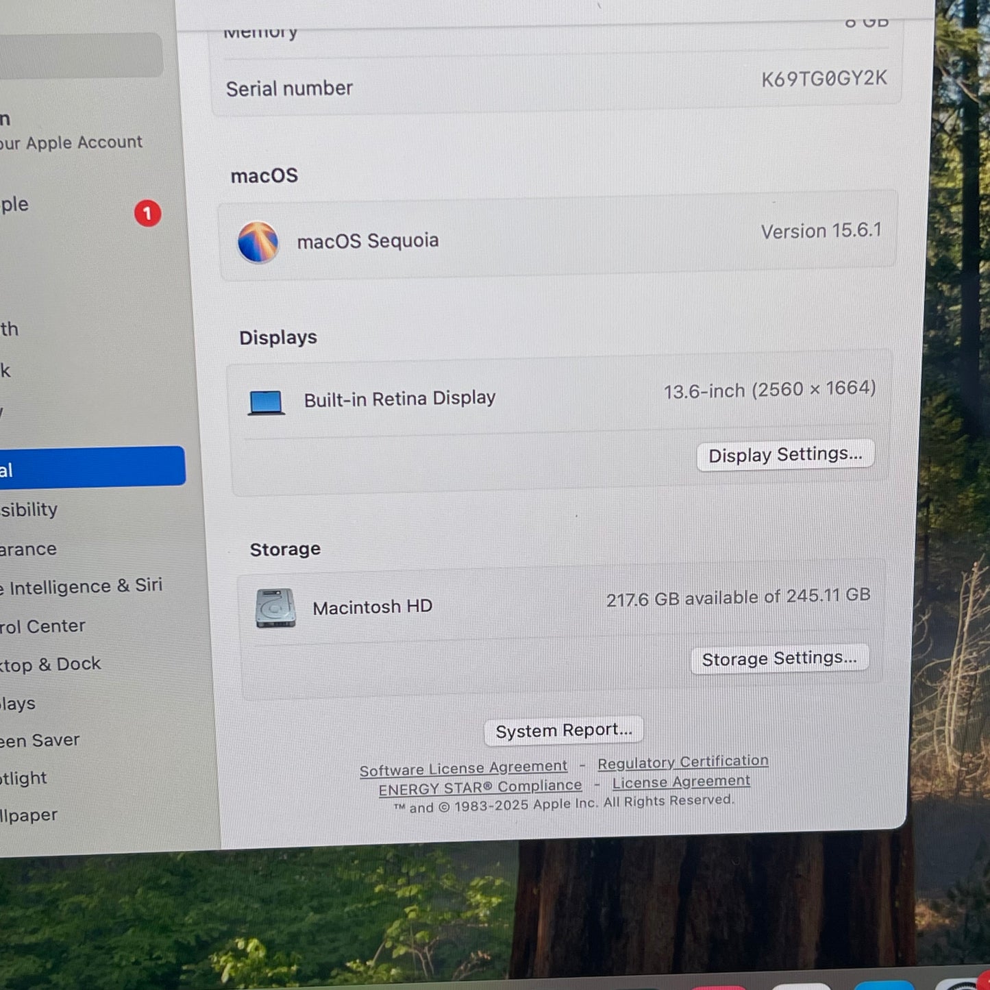 2024 Apple MacBook Air 13.6" M3 8C GPU 4.0GHz 8GB RAM 256GB SSD A3113
