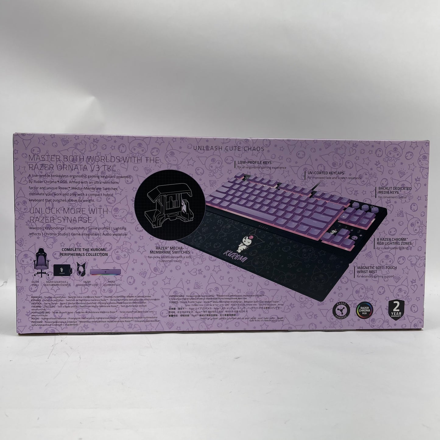 New Razer Ornata V3 Tenkeyless Kuromi Edition RZ03-04882000-R3M1 Gaming Keyboard