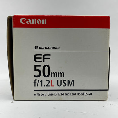 Canon EF 50mm f/1.2 L USM Auto & Manual Prime Lens