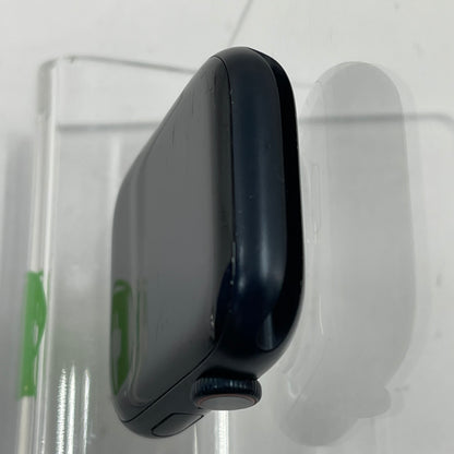 Unlocked Apple Watch Series 9 45MM Midnight Aluminum Blue Milanese Loop Face Only A2984