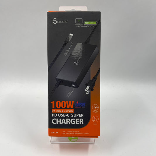 New j5create 100W PD USB-C Super Charger Power Adapter JUP2290
