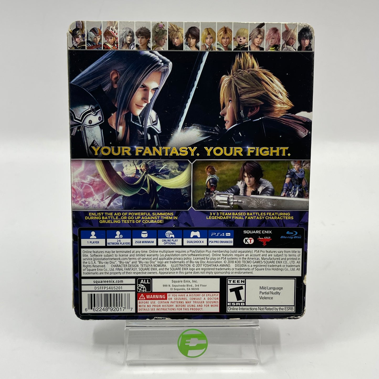 Dissidia Final Fantasy NT [Steelbook Brawler Edition] (Sony PlayStation 4 PS4, 2018)