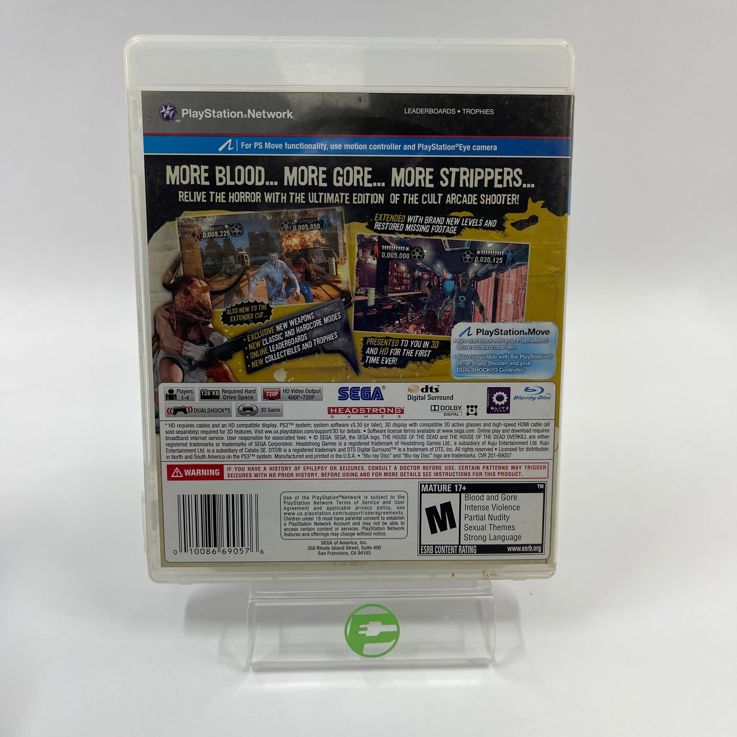 The House Of The Dead Overkill Extended Cut (Sony PlayStation 3 PS3, 2011)