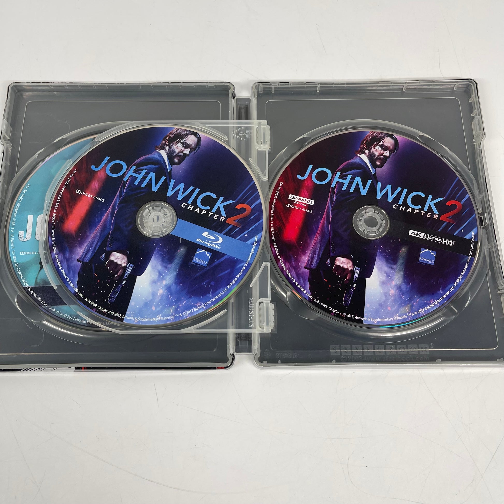 John Wick 1 & 2 Steelbook 4K Ultra HD BluRay DVD PayMore North Raleigh