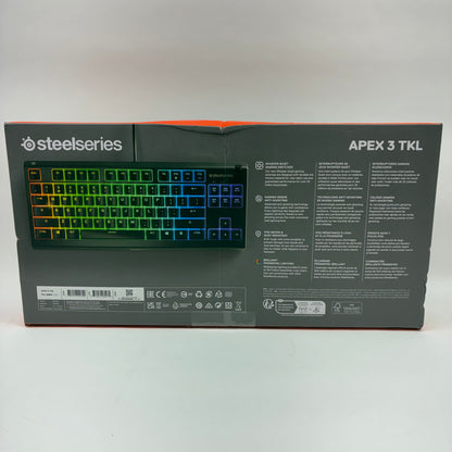 New SteelSeries Apex 3 TKL Black 64831 Gaming Keyboard For PC and Mac