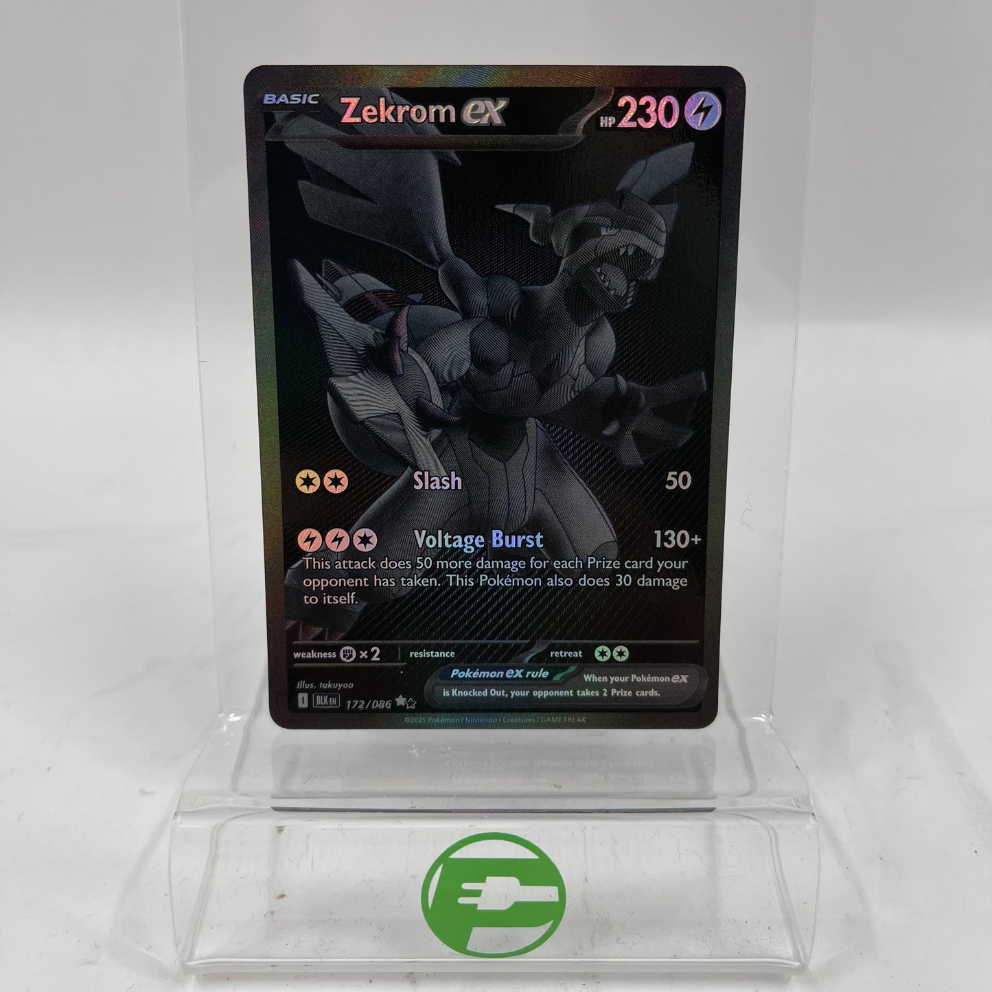 Pokémon TCG Zekrom EX #172 Black Bolt Trading Card 172/086