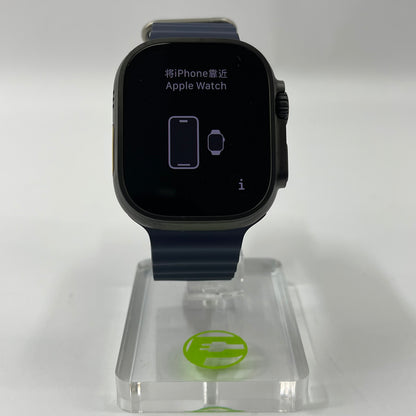 Unlocked Apple Watch Ultra 2 49MM Black Titanium Anchor Blue Ocean Band