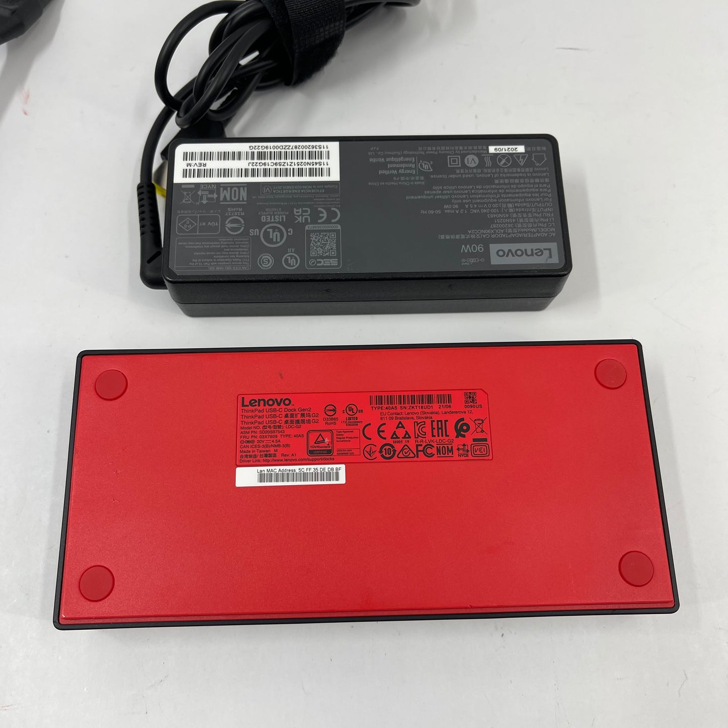 Lenovo ThinkPad USB-C Dock Gen2 Laptop Docking Station LDC-G2