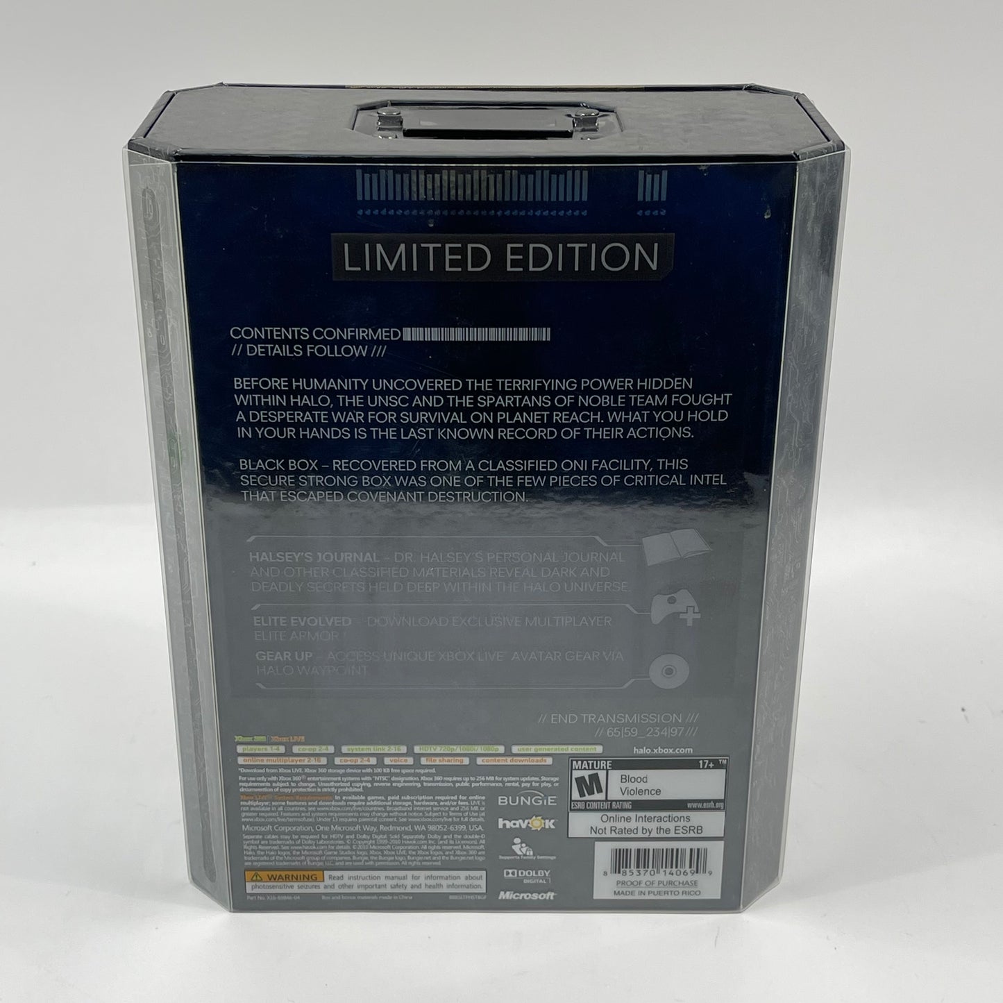 Halo: Reach [Limited Edition] (Microsoft Xbox 360, 2010)