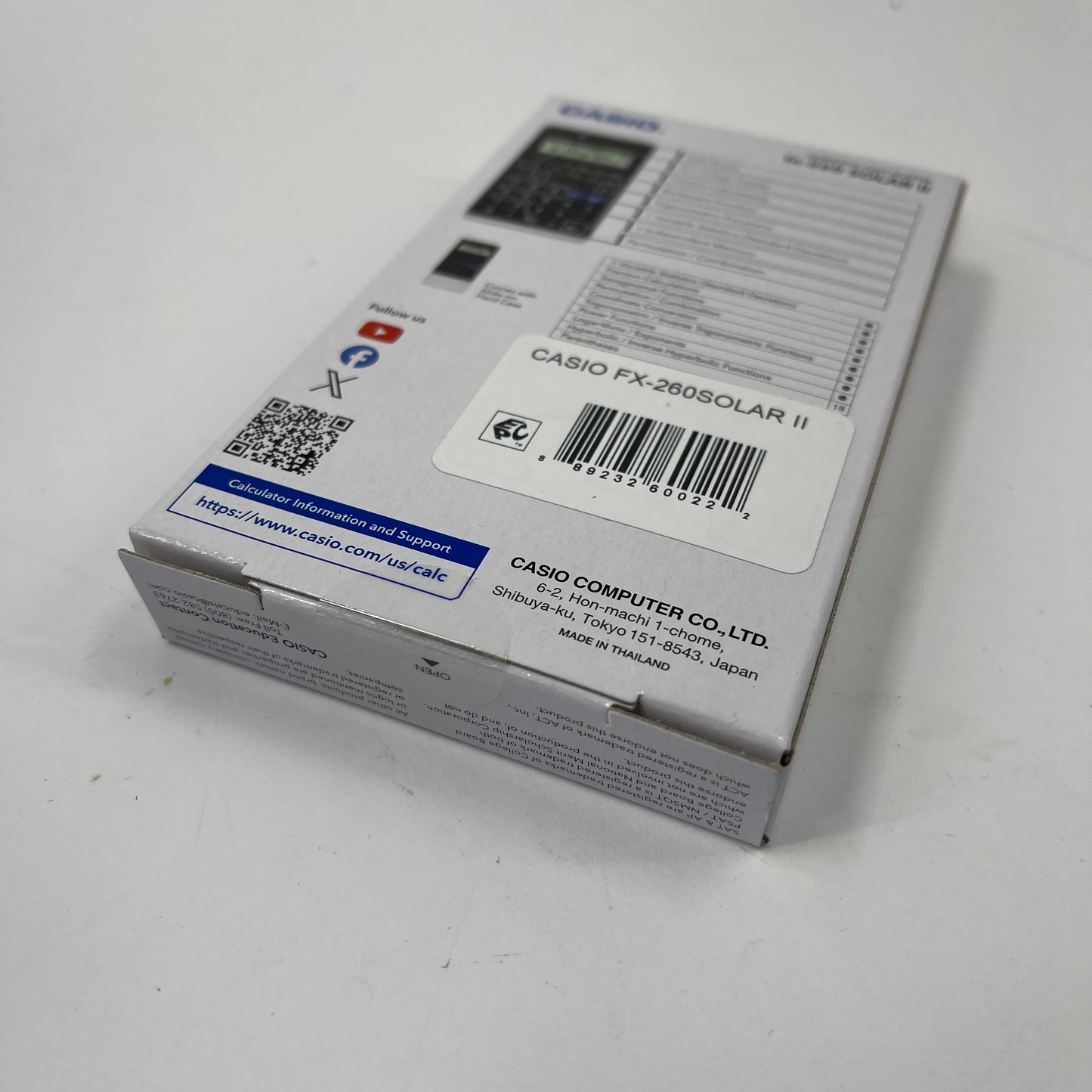 New Casio fx-260 SOLAR II Scientific Calculator