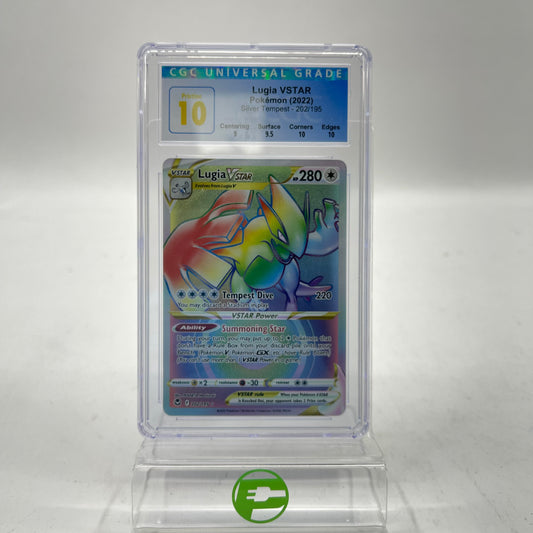 Pokémon TCG Lugia VSTAR #202 Silver Tempest Trading Card 202/196 CGC 10 Pristine