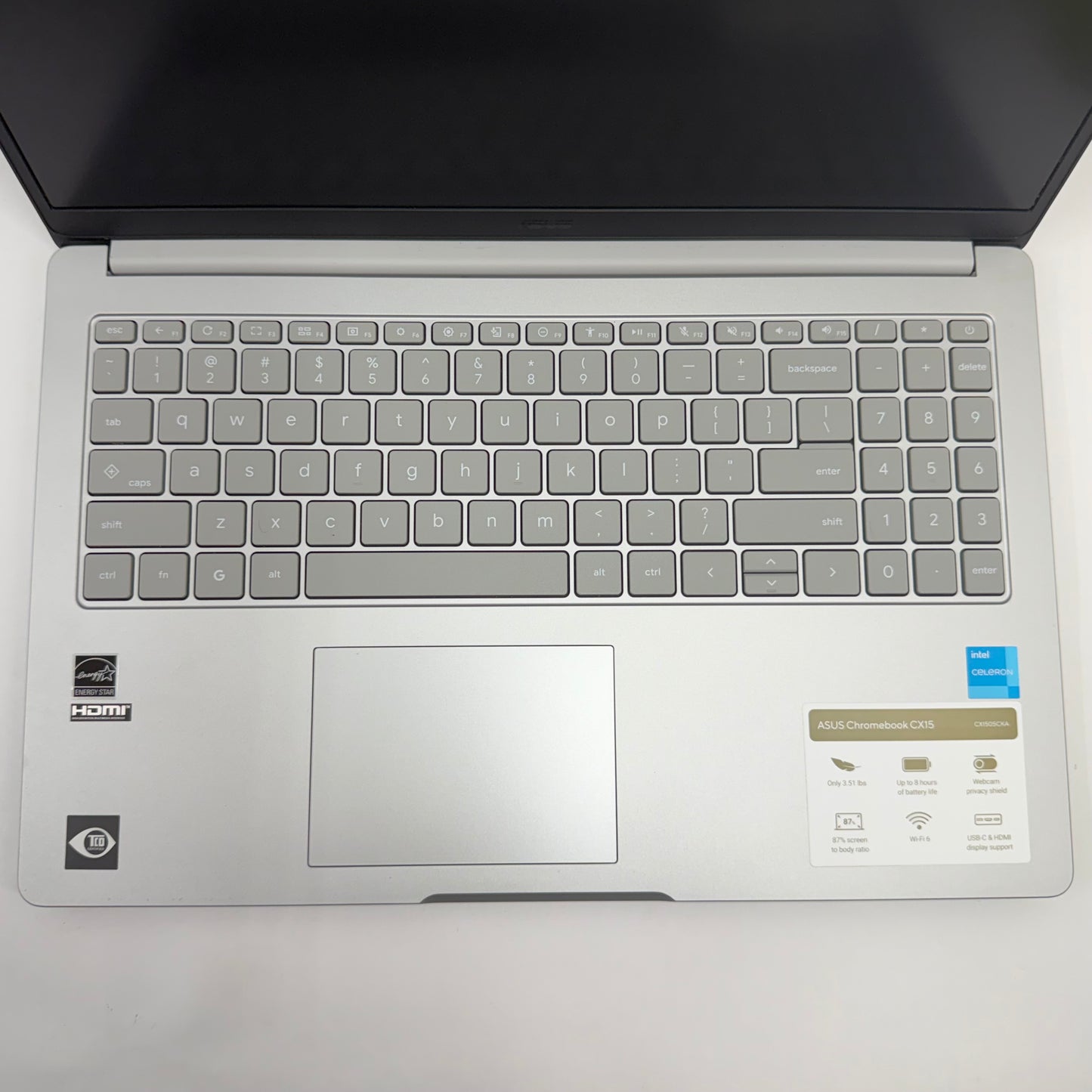 Asus Chromebook CX1 CX1505CKA 15.6" Celeron N4500 1.1GHz 4GB RAM 128GB SSD