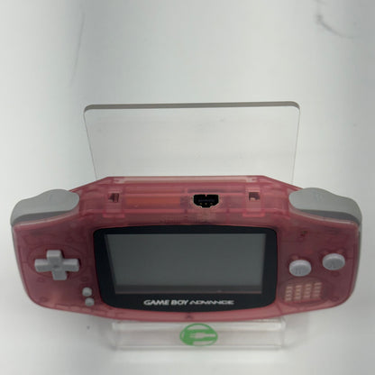 Nintendo Game Boy Advance Handheld Game Console Only AGB-001 Clear Pink Fuschia