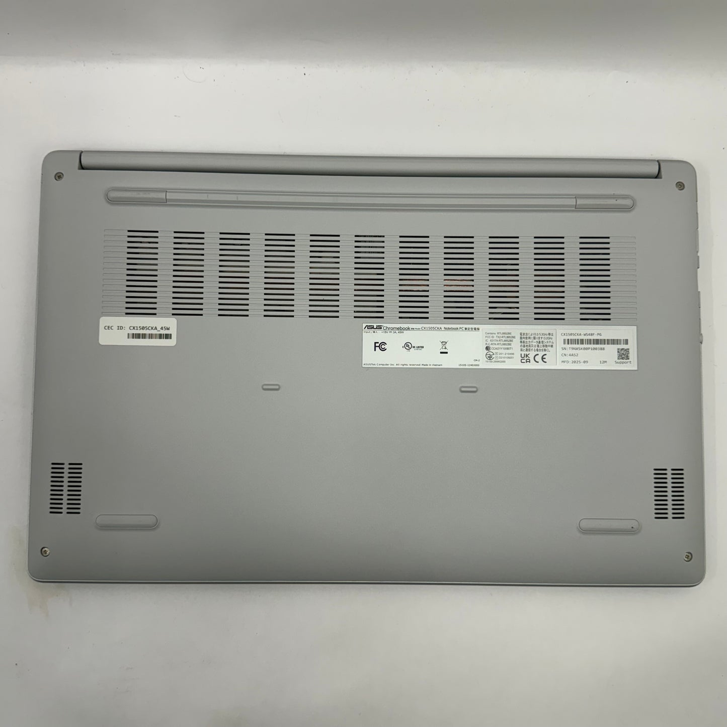 Asus Chromebook CX1 CX1505CKA 15.6" Celeron N4500 1.1GHz 4GB RAM 128GB SSD
