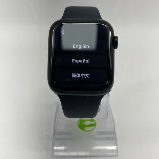 Factory Unlocked Apple Watch SE 2nd Gen 44MM Midnight Aluminum Black Sport Band