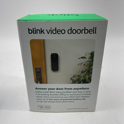 New Blink Video Doorbell 2nd Gen + Sync Module Black B0DGQZ8JZK