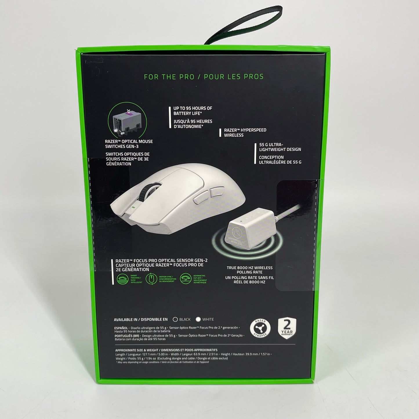 New Razer Viper V3 Pro White Edition Wireless Gaming Mouse RZ01-0512