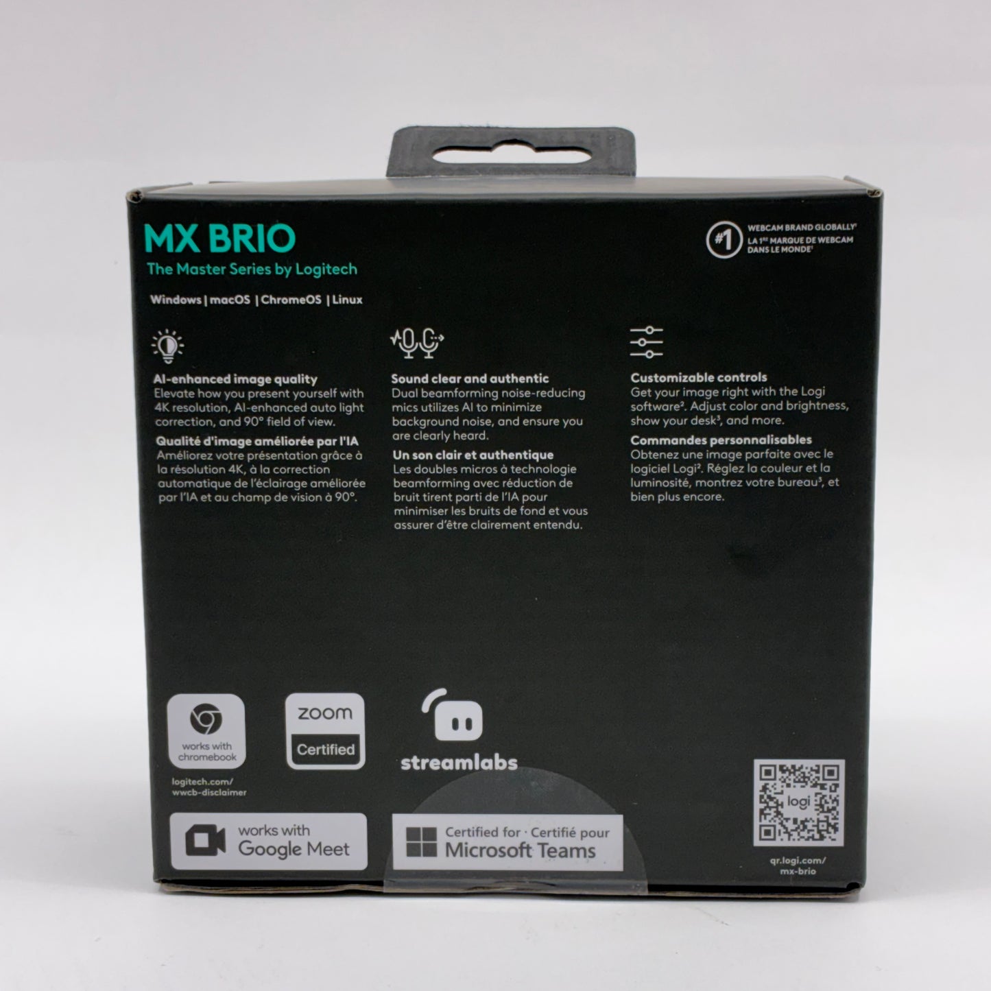 New Logitech MX Brio 4K UHD Webcam 960-001558