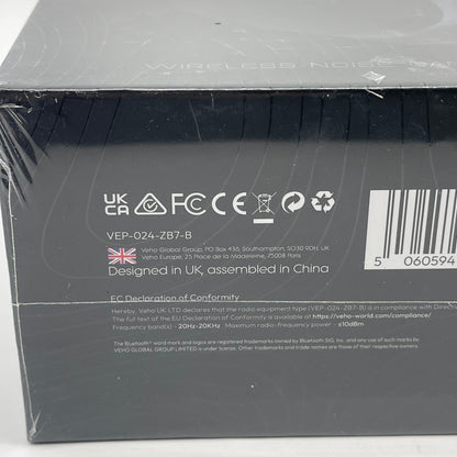 New Veho ZB-7 ANC Wireless Over-Ear Bluetooth Headphones Black VEP-024-ZB7-B